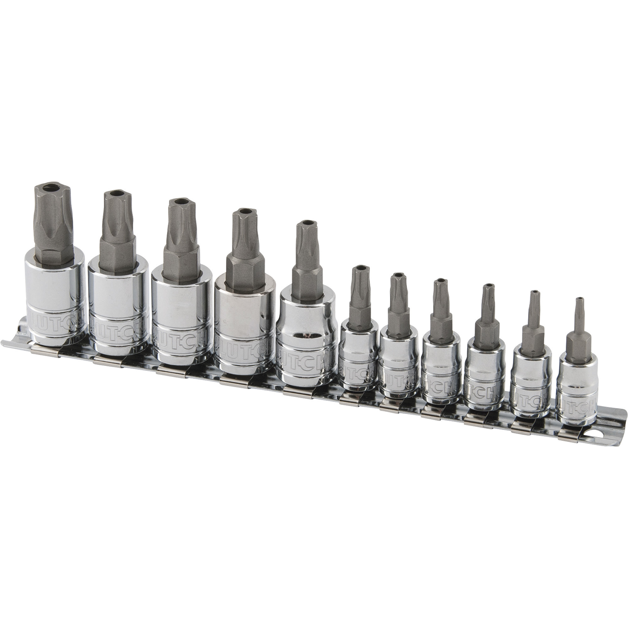 Klutch 5-Lobe Tamper-Resistant Bit Socket Set, 11-Pc.